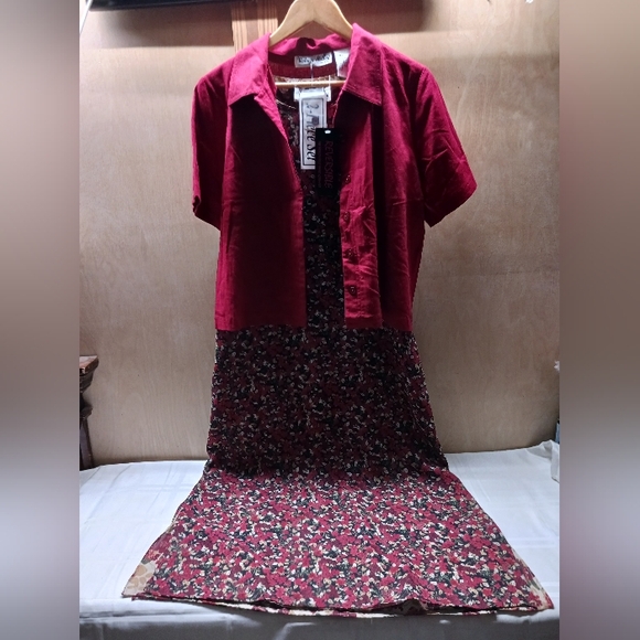 Victoria Holley 2pc Reversible Dress Set/Size 6/Floral, Long/ NWT - Picture 2 of 11